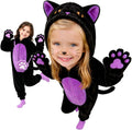 Black Cat Costume for Girls - Halloween Costume for Kids Role Play with Bag